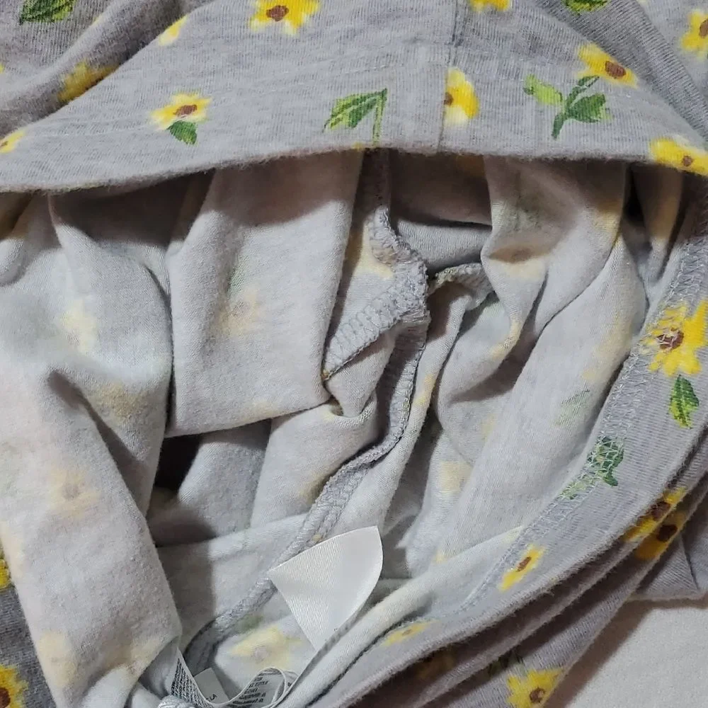 Old Navy Girls Size 8 Gray Leggings with Yellow Floral Pattern 🌏5/$10🌏